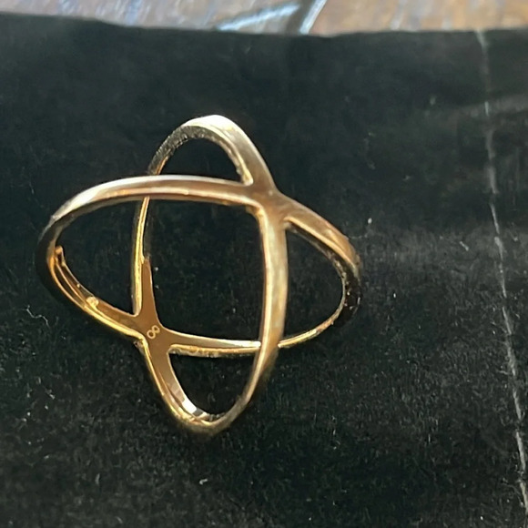 Michael Kors Pave Ring Criss Cross X Rhinestone size 8 - Picture 6 of 14